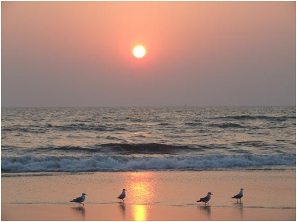 Sunrise and sunset in Goa