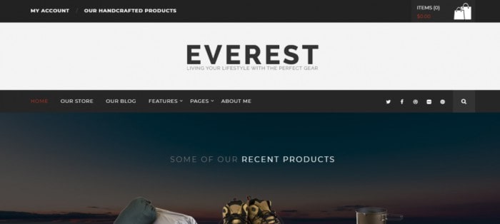 Shopify Everest theme