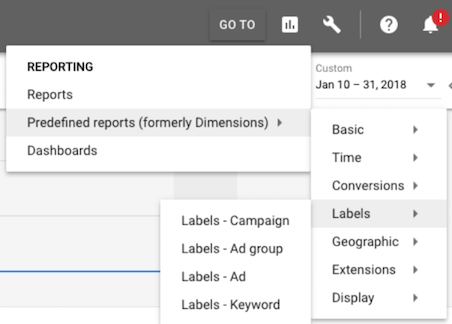 Dimensions Tab 