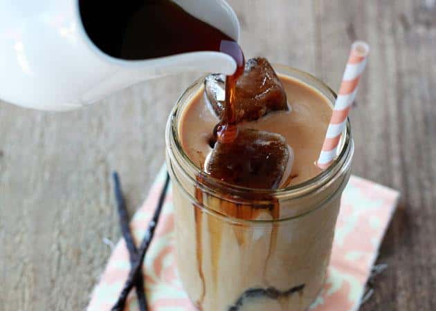 Maple vanilla iced coffee