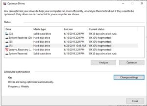 Change Optimization Schedule