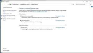 Enable Power Settings