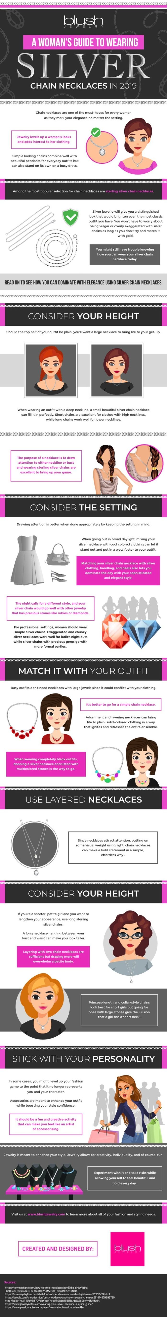 Infographic A Woman’s Guide to Wearing Silver Chain Necklaces in 2021