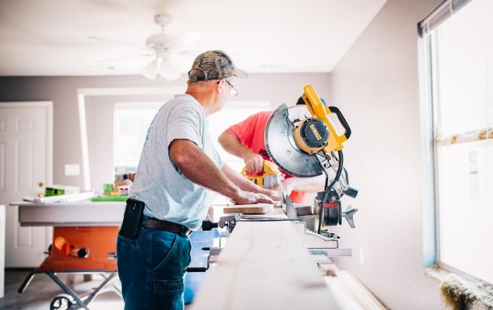 two carpenters working on a project