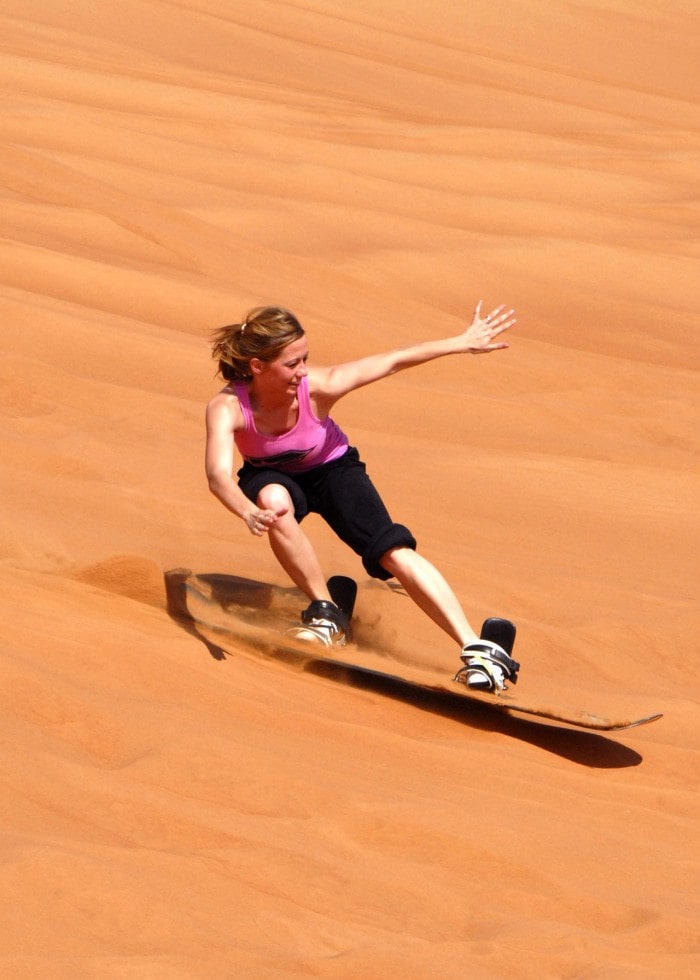 Sandboarding on High Dunes