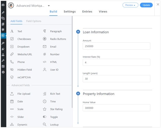 Adding an Advanced Mortgage Calculator 2