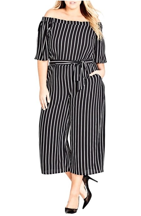 Vertical stripes pantsuit