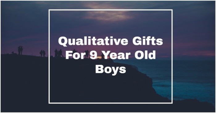 Qualitative Gifts for 9-Year Old Boys