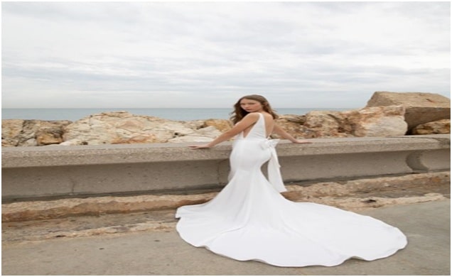 Trumpet Gown for Ranch Wedding