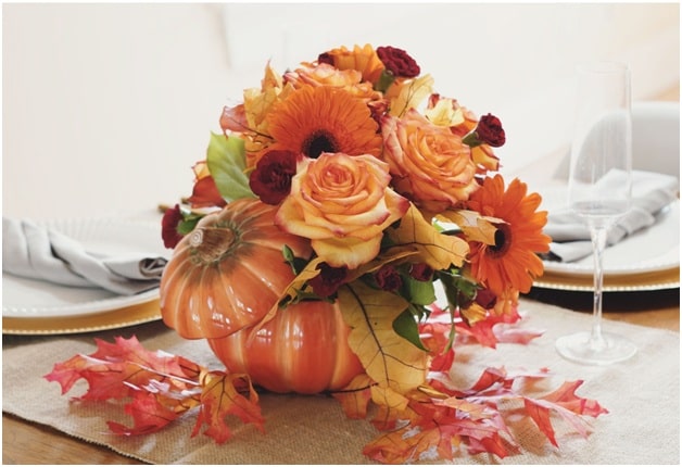 Autumn Amber Rose Bouquet