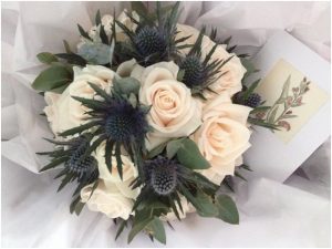 Rose and Sea Thistle Bouquet