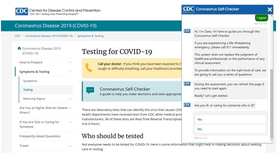 Coronavirus chatbot