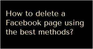How to Delete a Facebook Page
