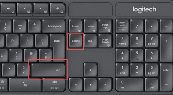Shift + Delete Option